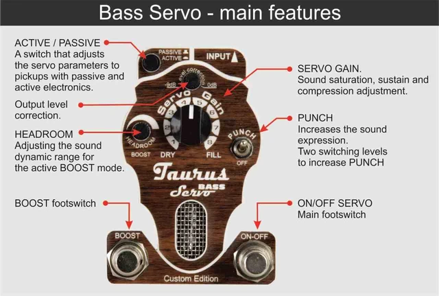 Taurus Bass Servo, bass enhancer, guitar servo, tube